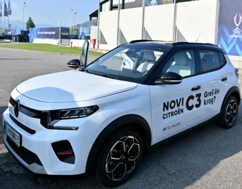 Novi Citroën C3 v Udinah na finalu UEFA Superpokala