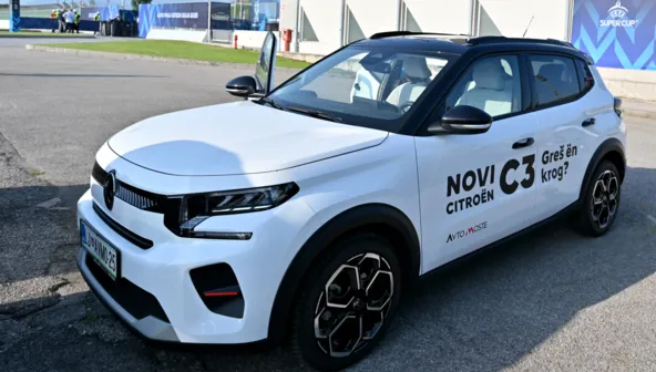 Novi Citroën C3 v Udinah na finalu UEFA Superpokala